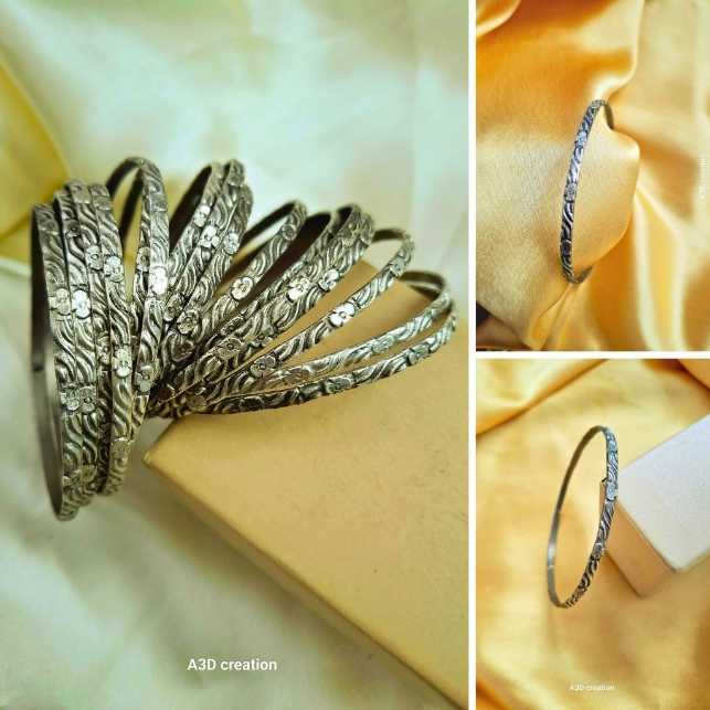 a3d (432) Oxidised bangle kada-a3d1379 - Image 1