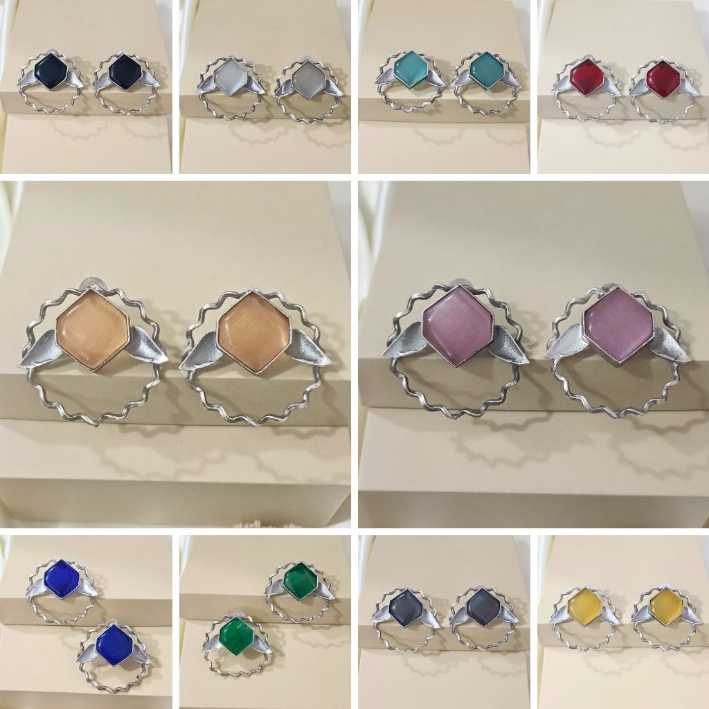 a3d (692) Oxidised Stud Earrings-a3d1614 - Image 1